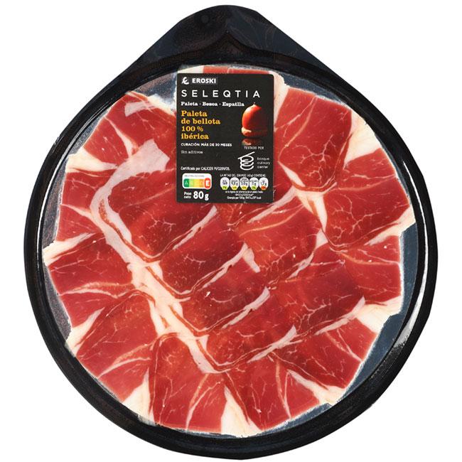 Sistema NutriScore en un paquete de jamón