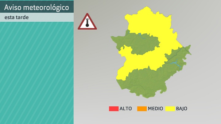 Mapa de avisos meteorológicos (Aemet) para hoy martes 1 de agosto