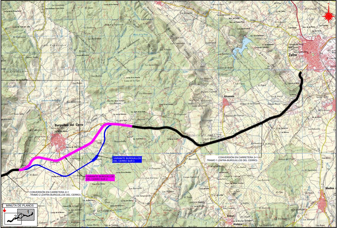 Alternativas de recorrido en Burguillos del Cerro