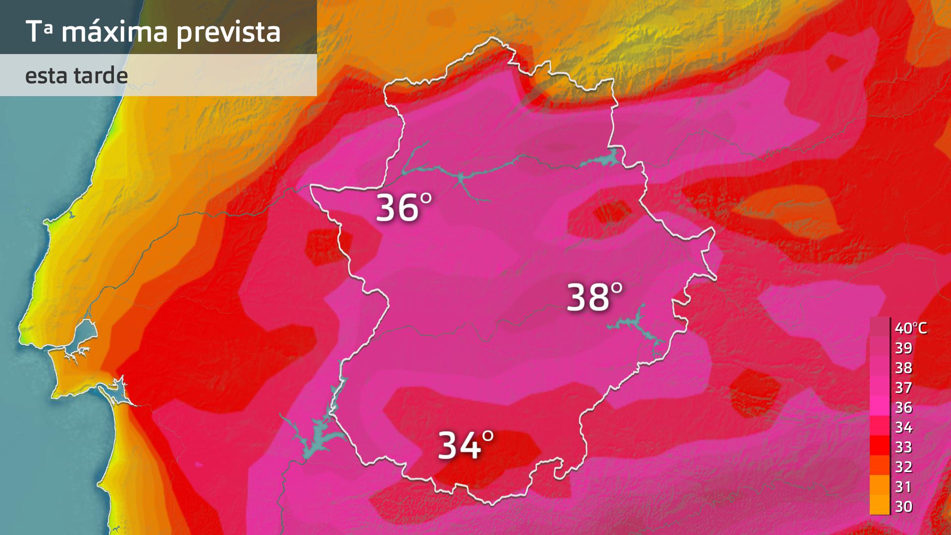 Temperatura máxima prevista para hoy martes 1 de agosto