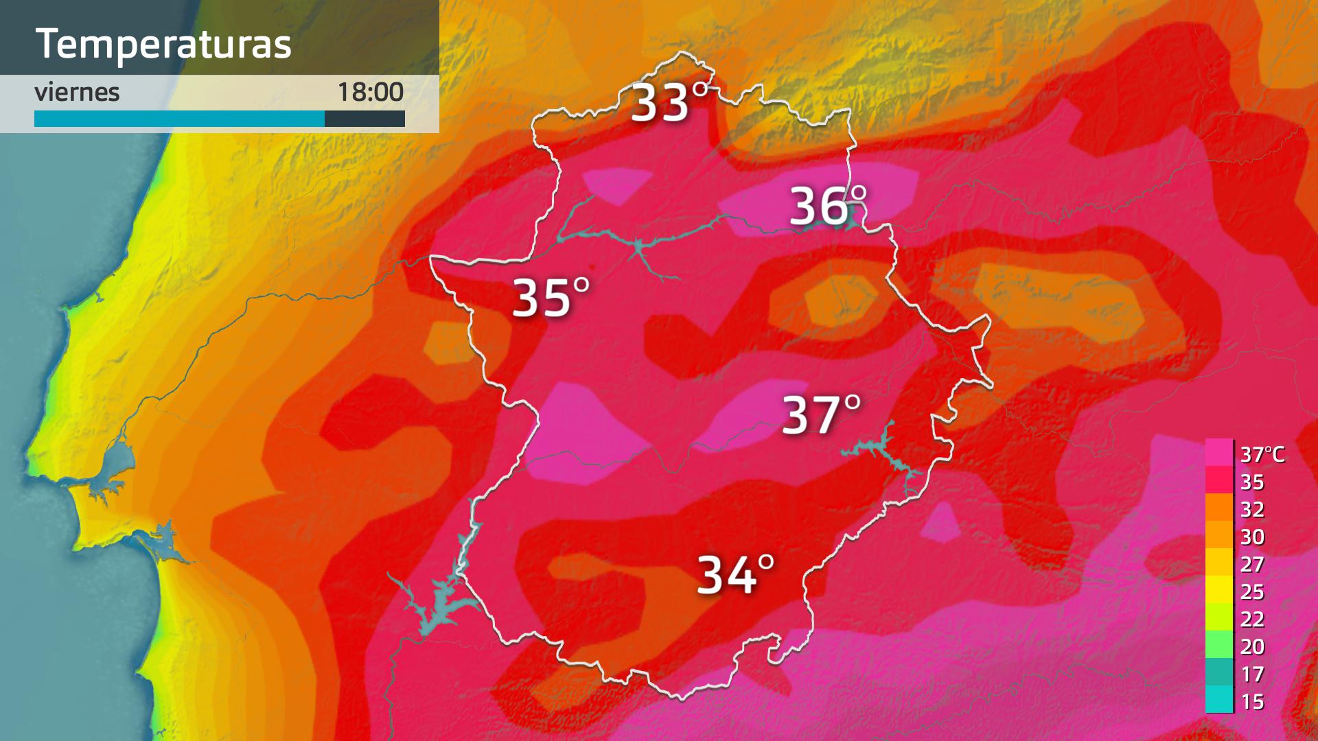 Mapa temperaturas máximas