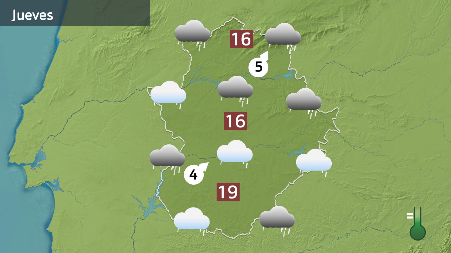 Mapa de previsión para hoy jueves 30 de noviembre