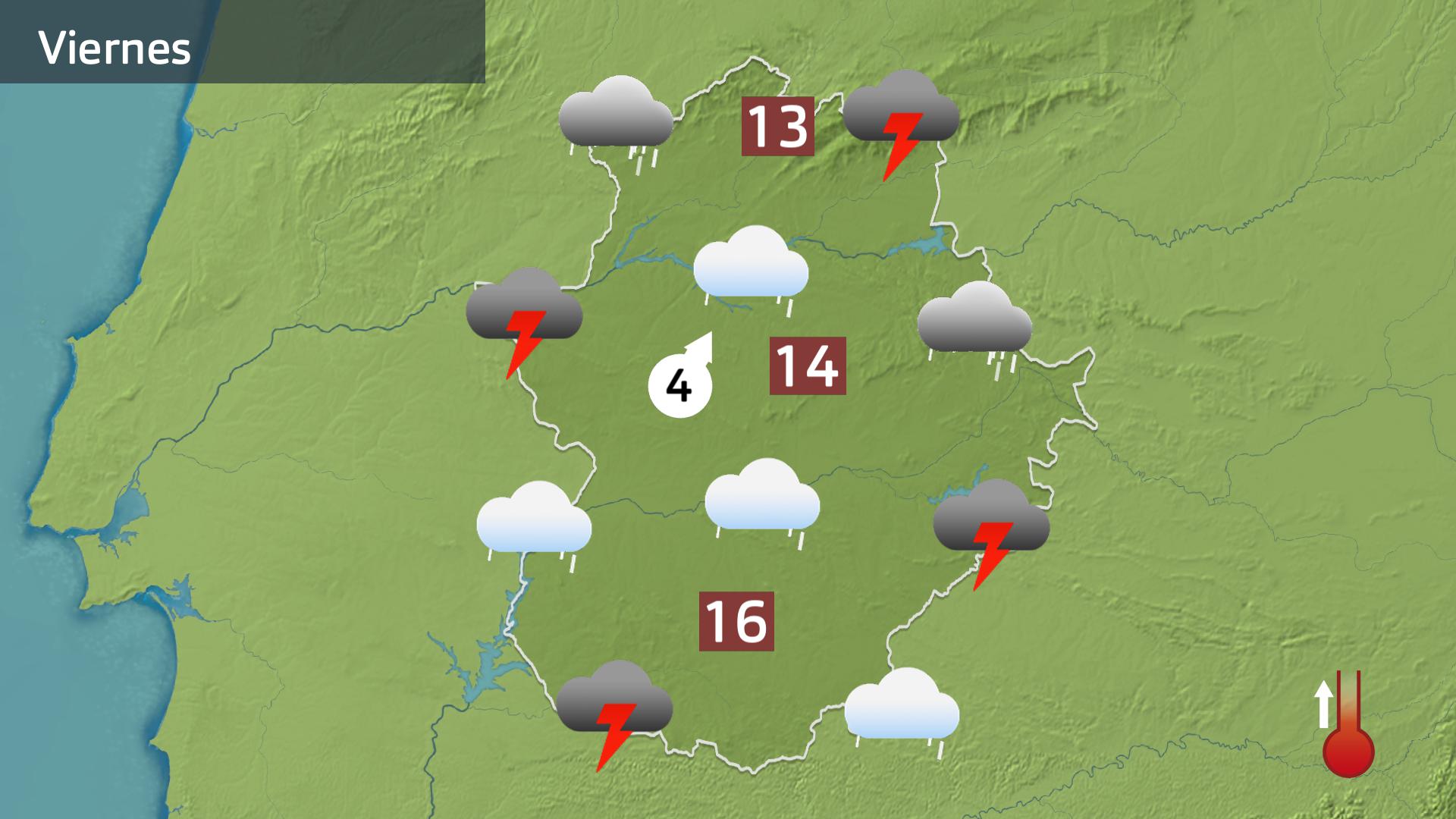 Mapa de previsión para hoy viernes 9 de febrero