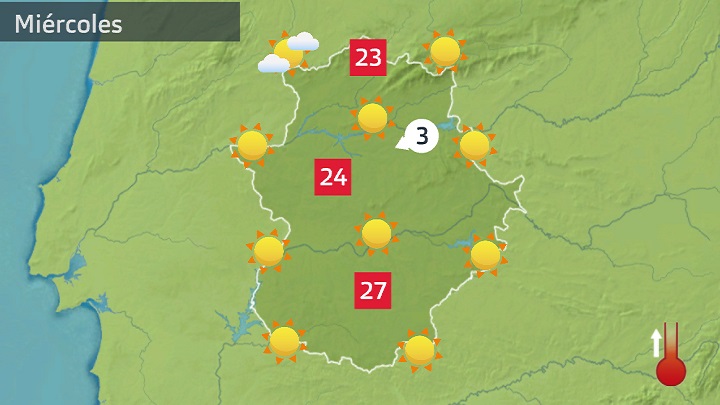 Mapa de previsión para hoy miércoles 5 de abril