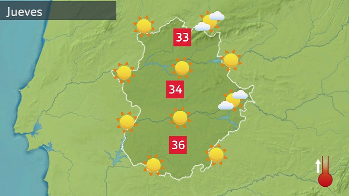 Mapa de previsión para hoy jueves 15 de junio