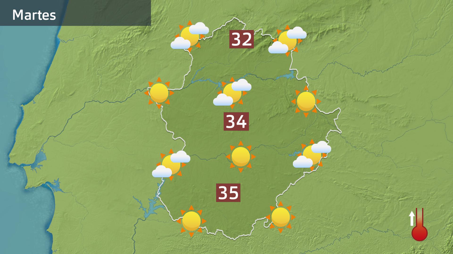 Mapa de previsión para hoy martes 4 de junio