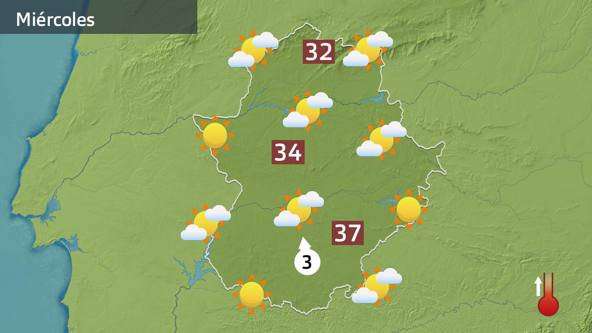 Mapa de previsión para hoy miércoles 5 de junio