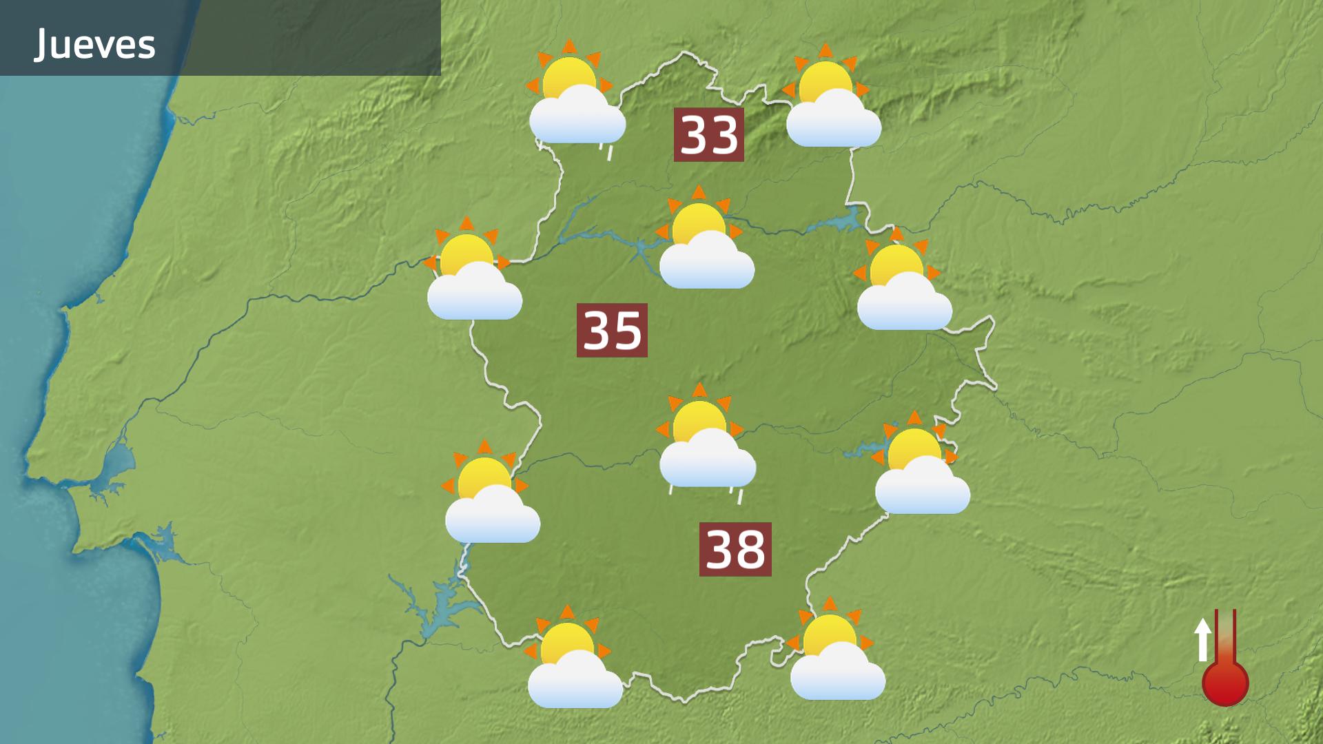 Mapa de previsión para hoy jueves 6 de junio