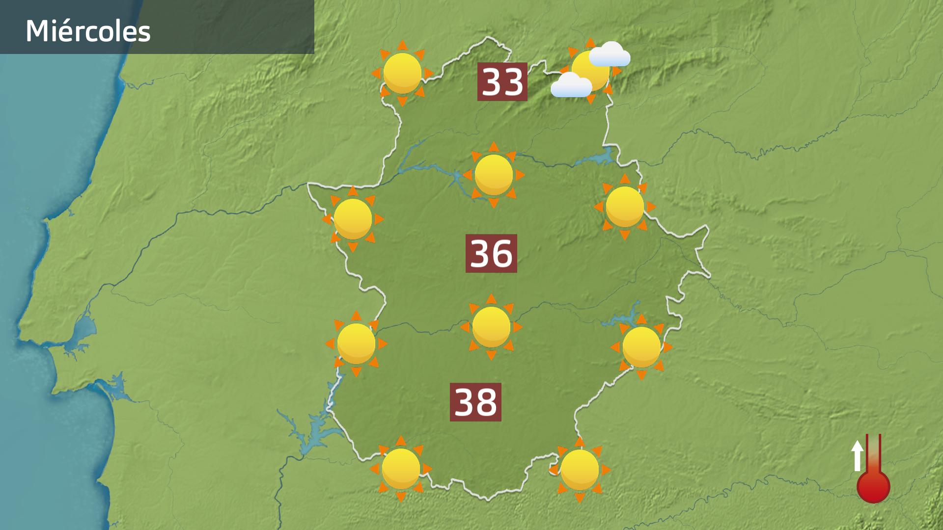 Mapa de previsión para hoy miércoles 17 de julio