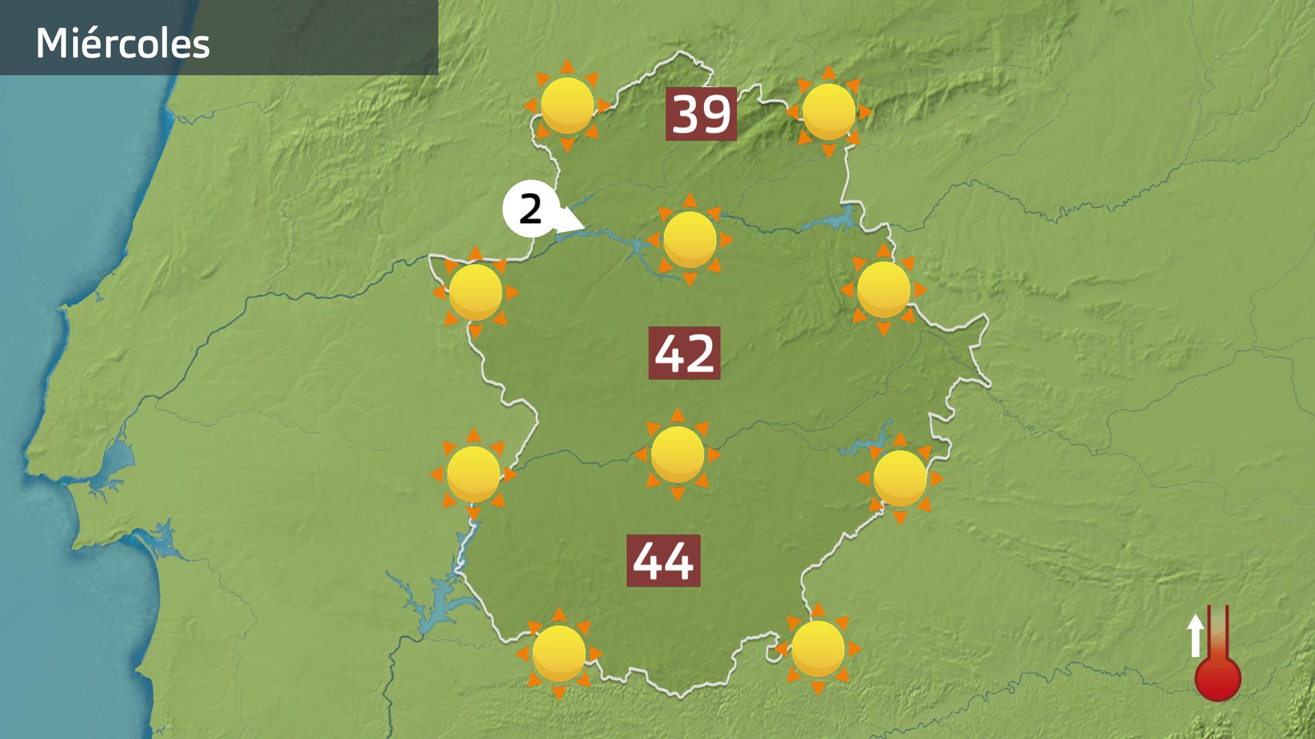 Mapa de previsión para hoy miércoles 24 de julio