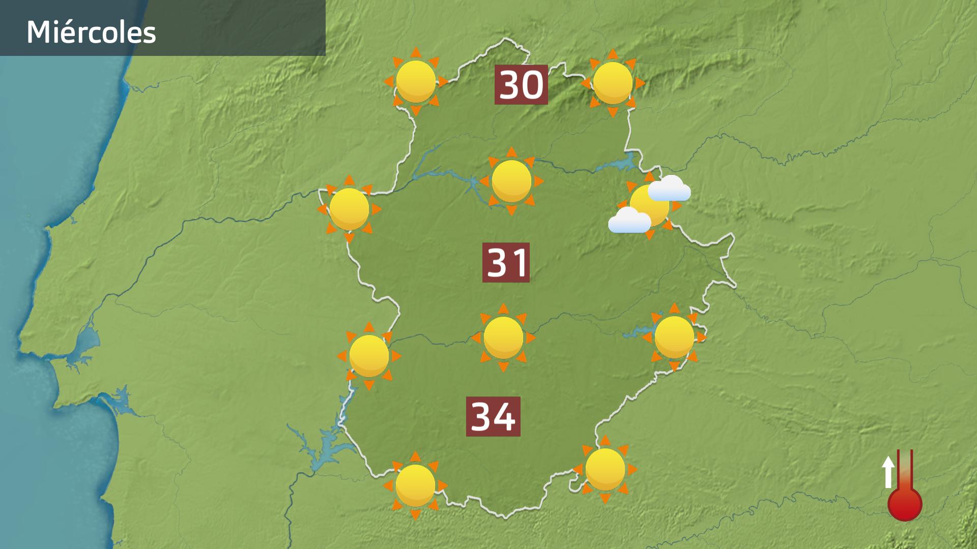 Mapa de previsión para hoy miércoles 4 de septiembre