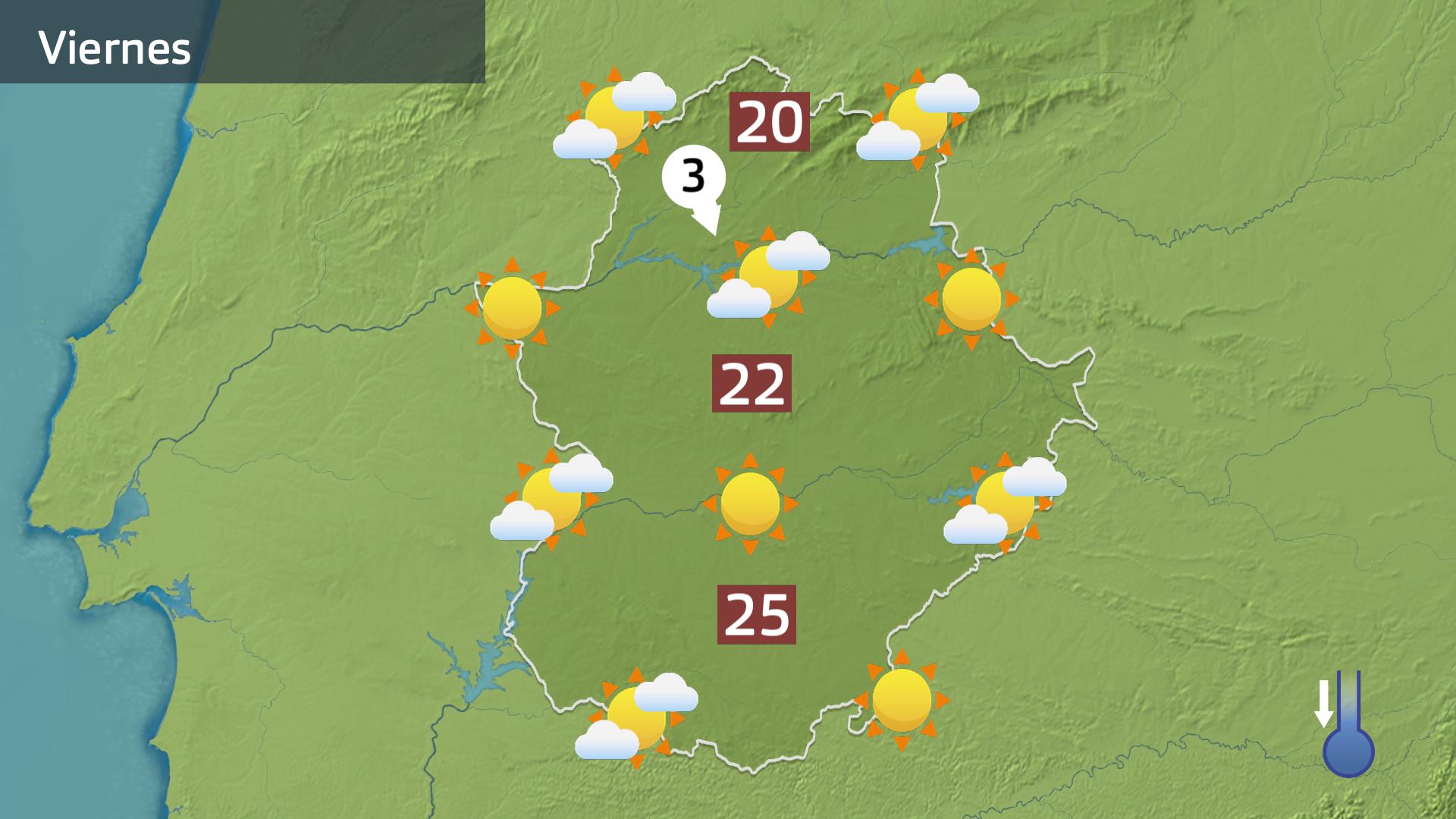 Mapa de previsión para hoy viernes 27 de septiembre