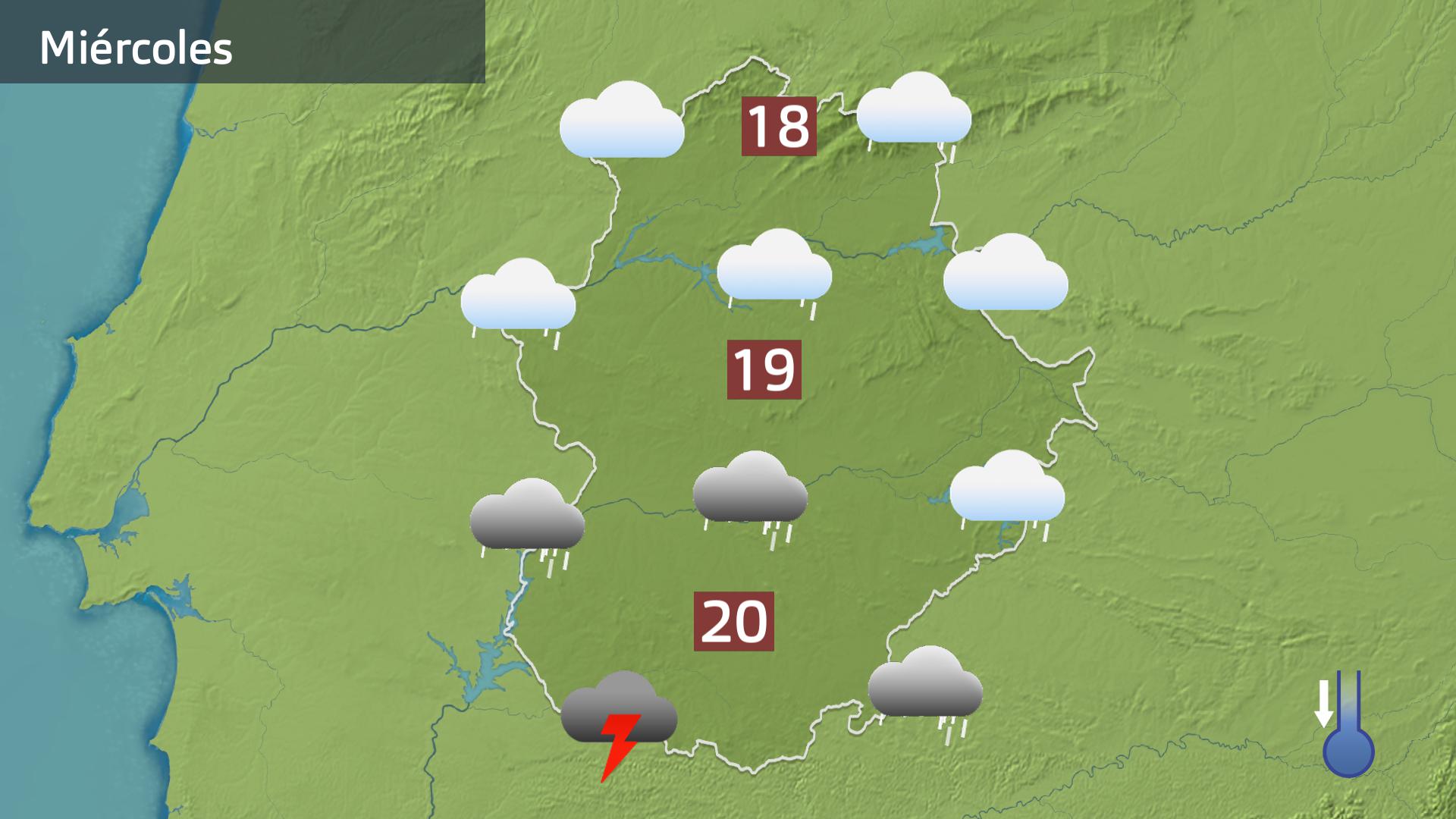 Mapa de previsión para hoy miércoles 30 de octubre