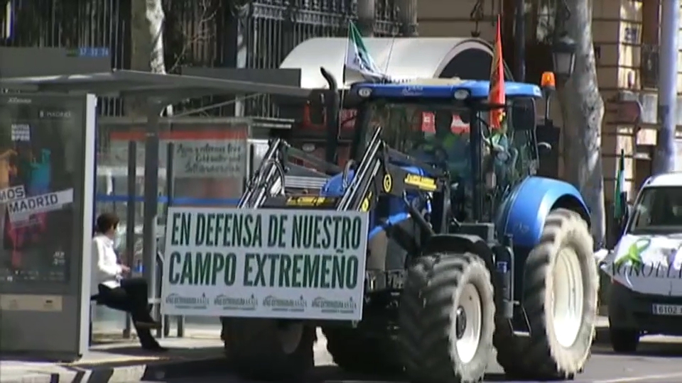 Tractorada extremeña en Madrid