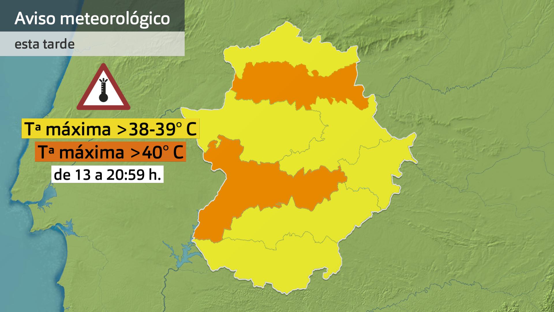 Avisos meteorológicos (Aemet) para hoy lunes 5 de agosto