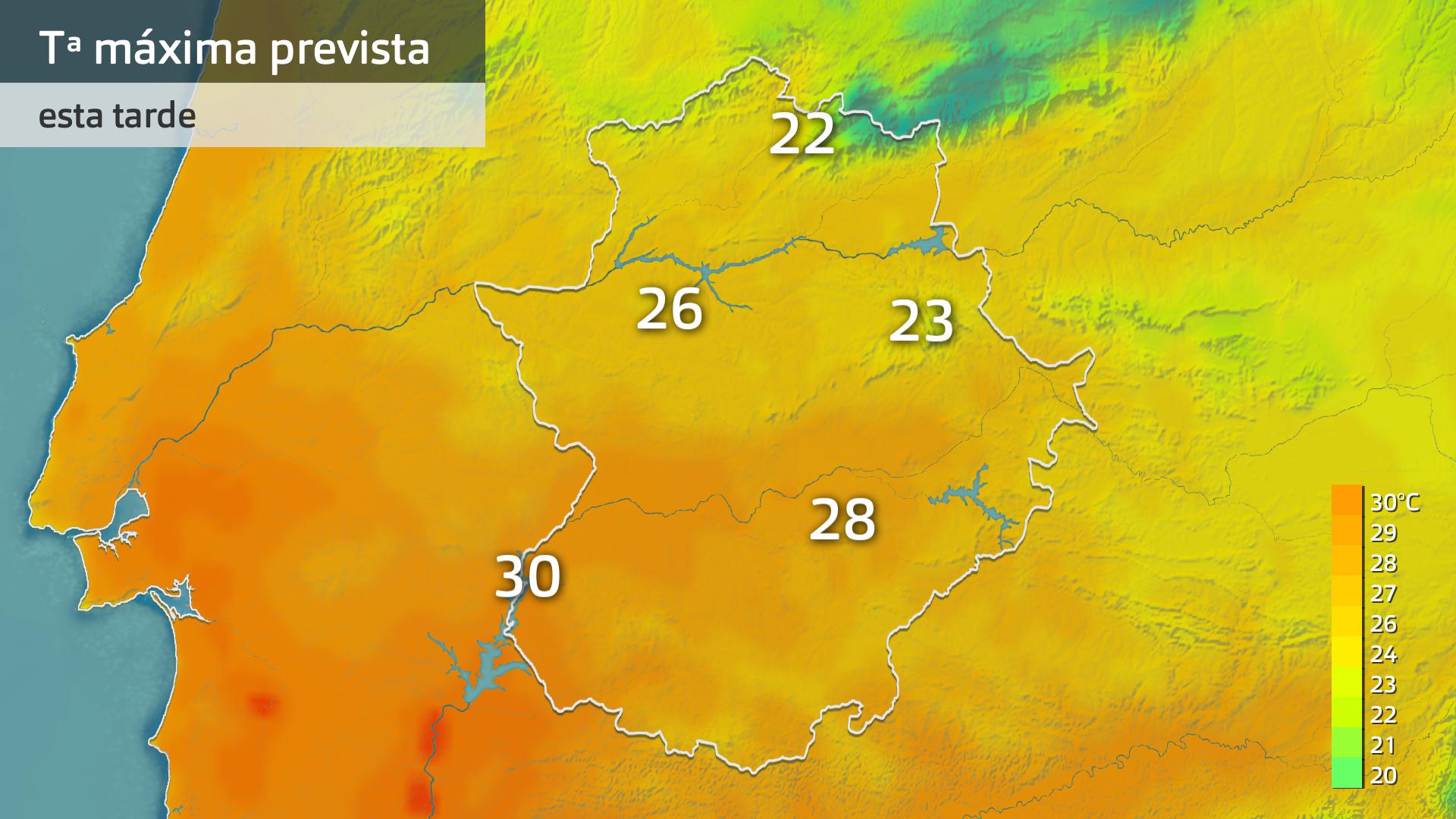 Temperatura máxima prevista para hoy miércoles 8 de mayo