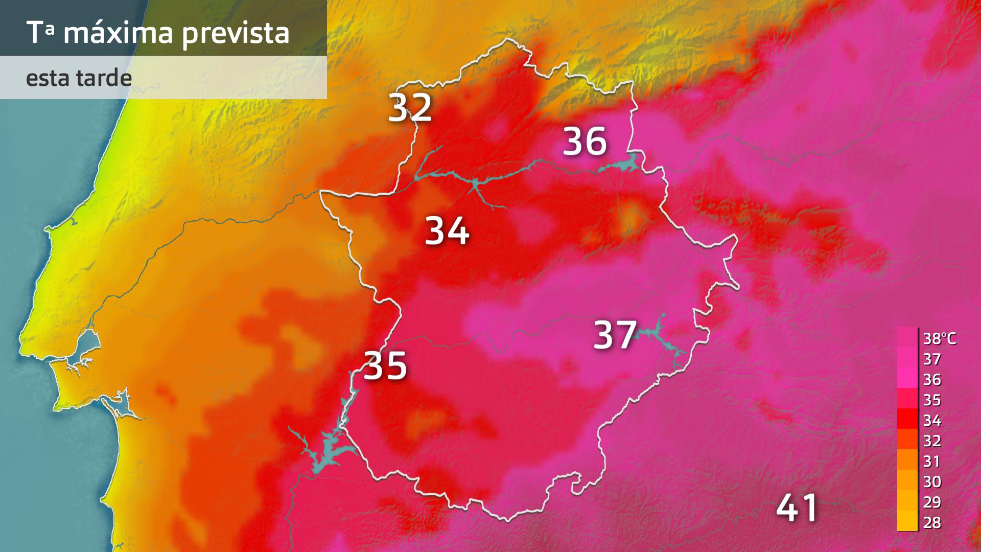 Temperatura máxima prevista para hoy jueves 11 de julio