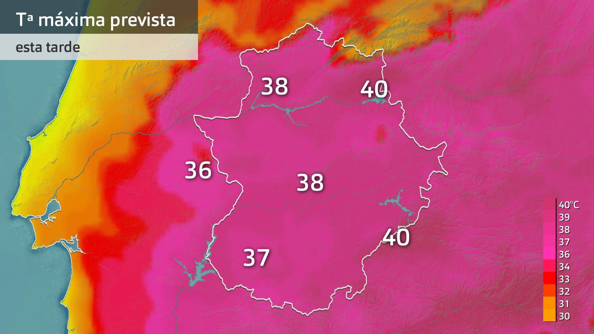 Temperatura máxima prevista para hoy martes 6 de agosto