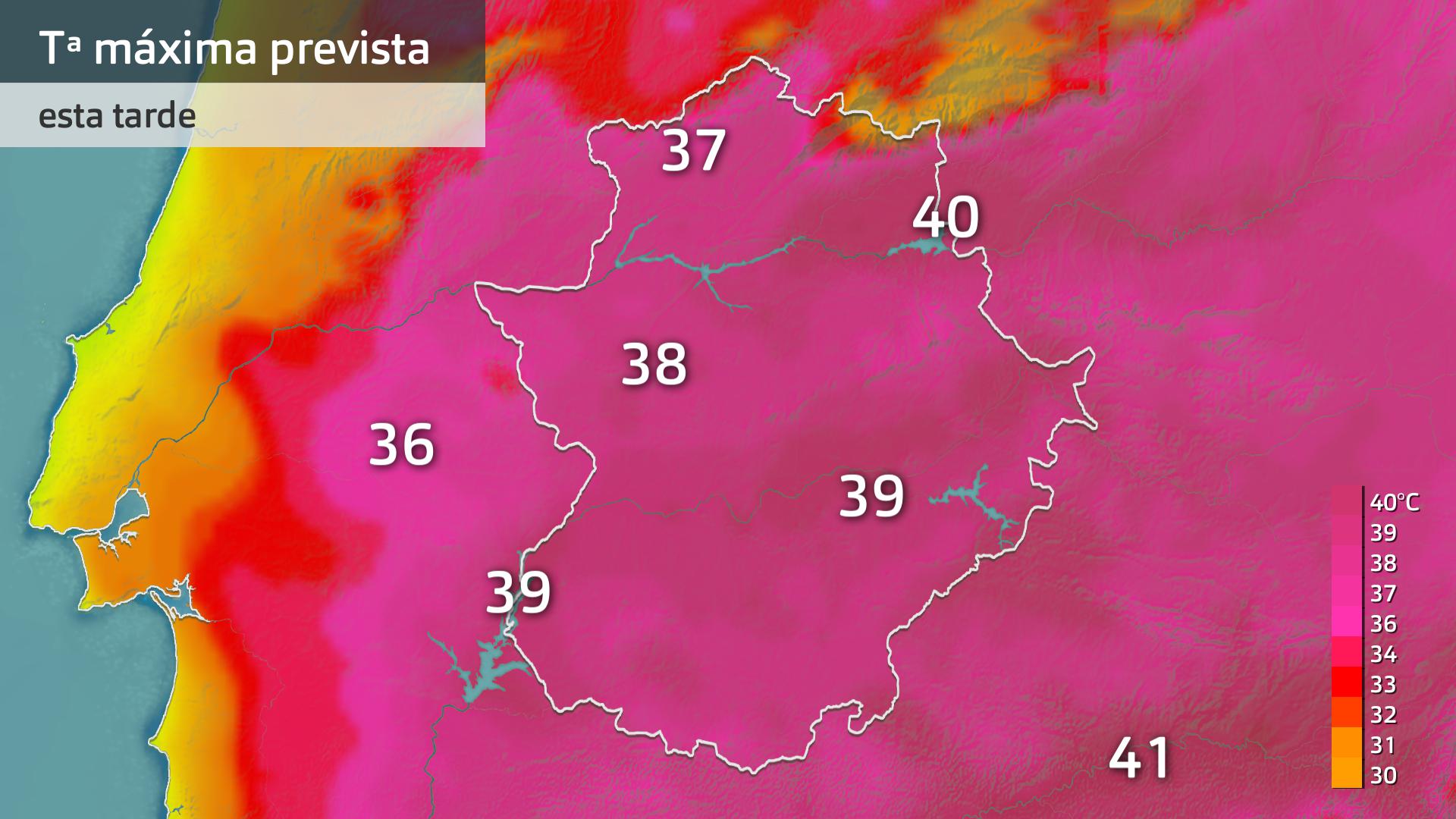 Temperatura máxima prevista para hoy miércoles 7 de agosto