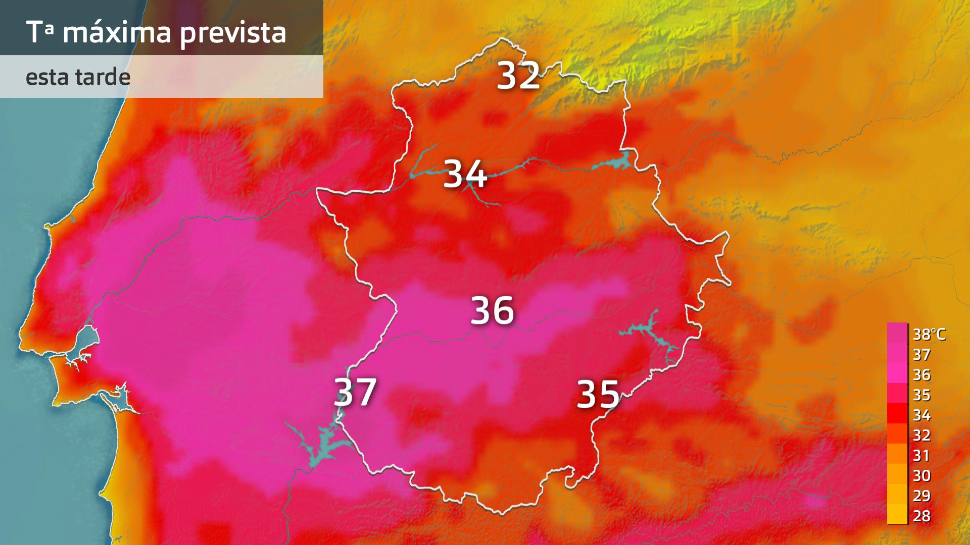 Temperatura máxima prevista para hoy lunes 16 de septiembre