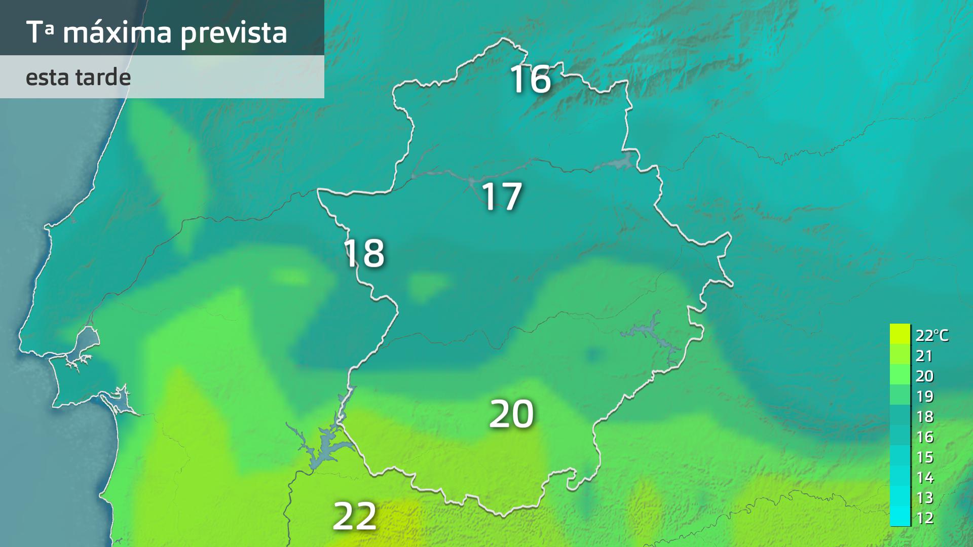 Temperatura máxima prevista para hoy martes 23 de enero