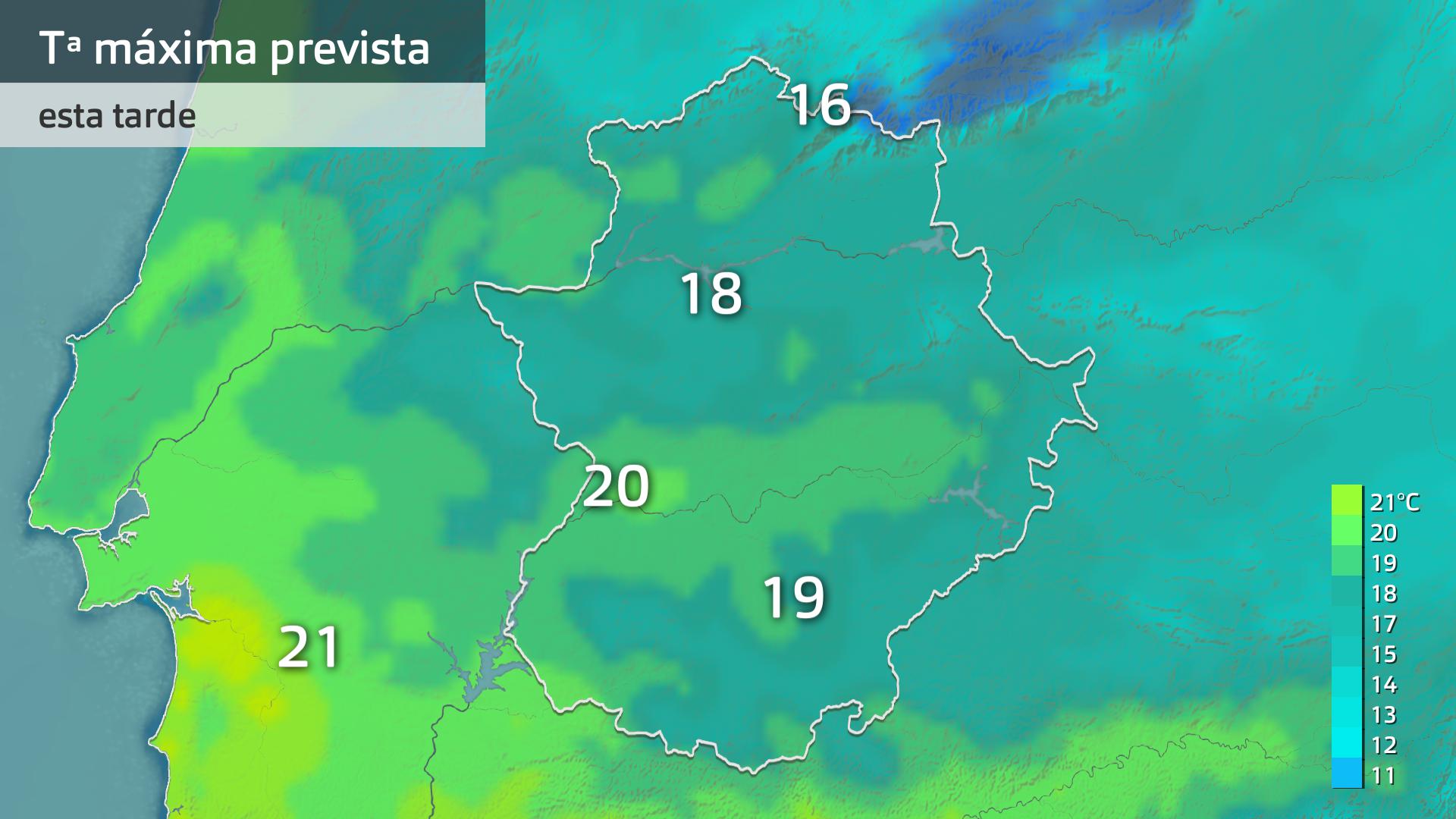 Temperatura máxima prevista para hoy martes 12 de noviembre