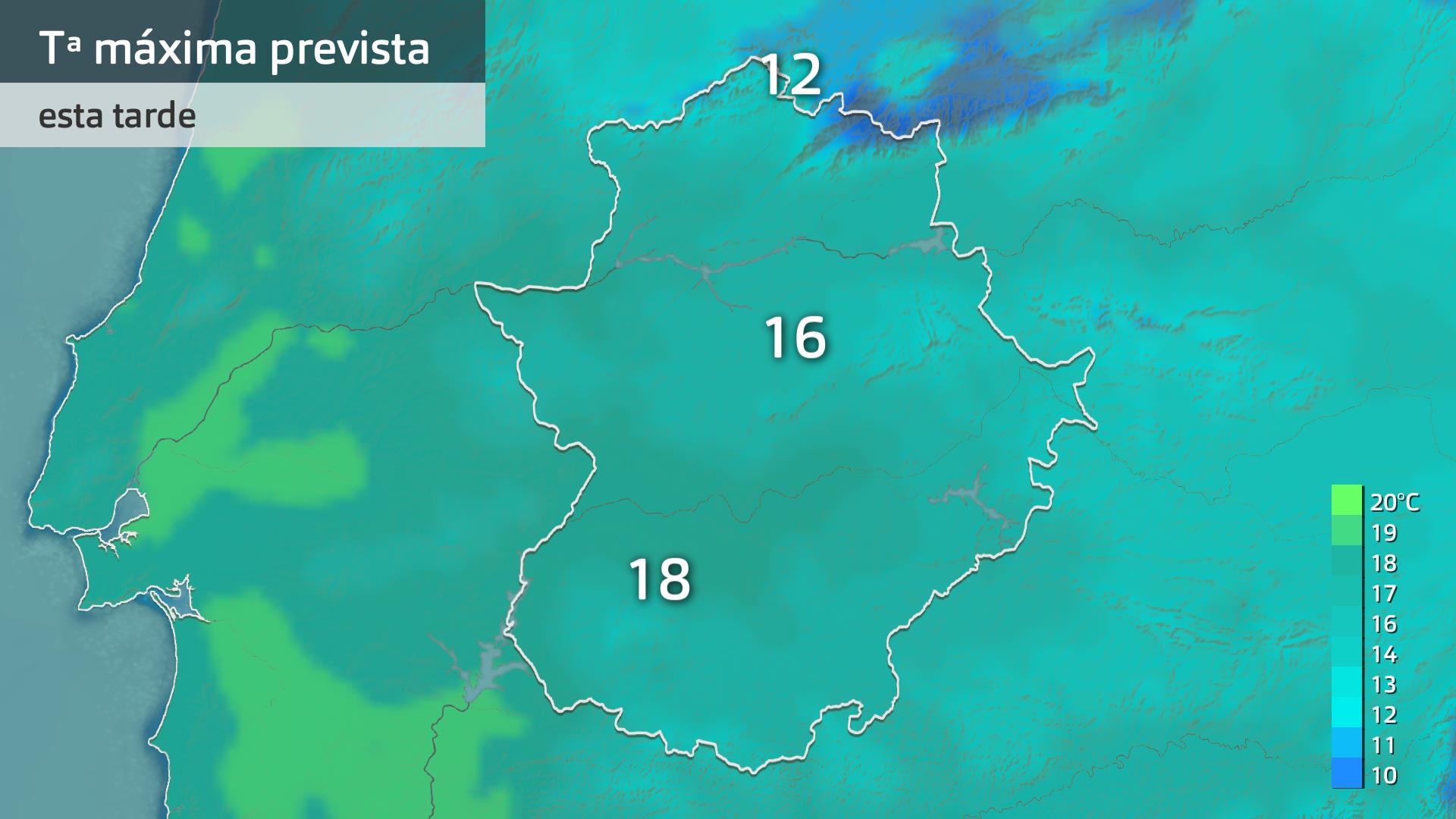 Temperatura máxima prevista para hoy miércoles 7 de febrero