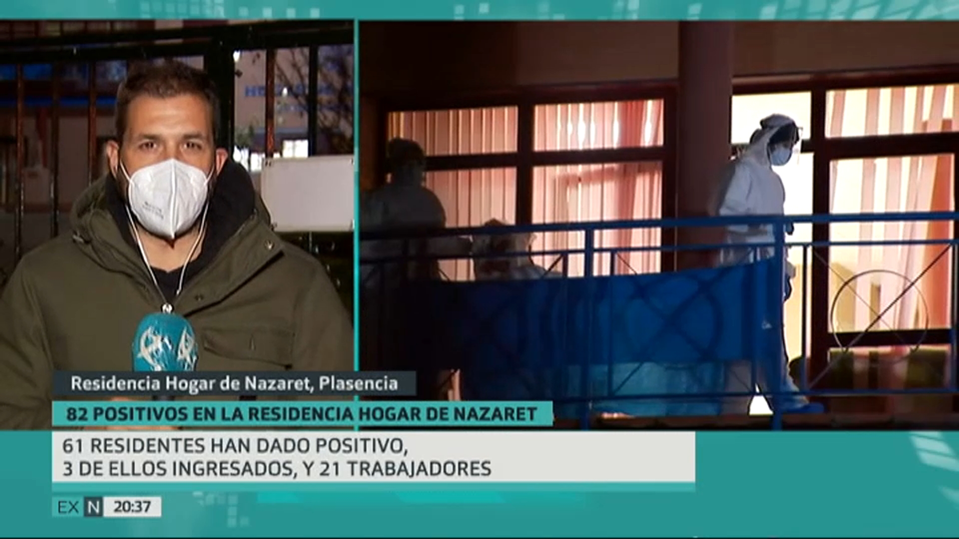 82 positivos en la residencia Hogar de Nazaret de Plasencia