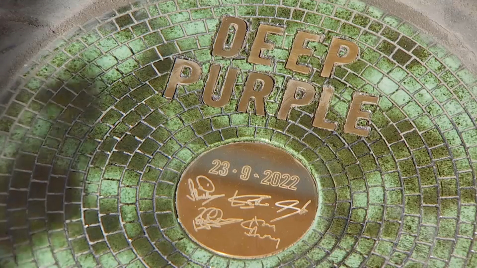 Placa de Deep Purple en 'Via Musicorum'