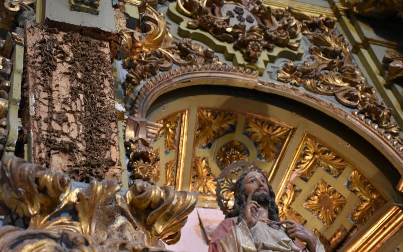 Desprendimiento en el retablo de Alburquerque