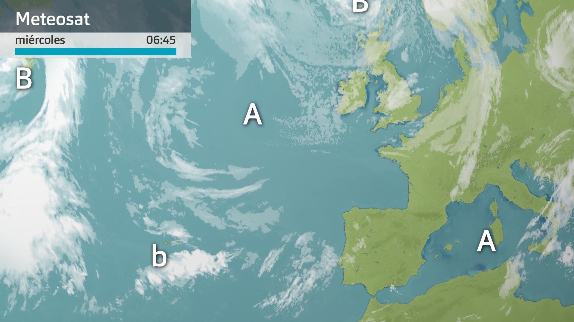 Imagen del Meteosat miércoles 5 de junio 6:45 h.