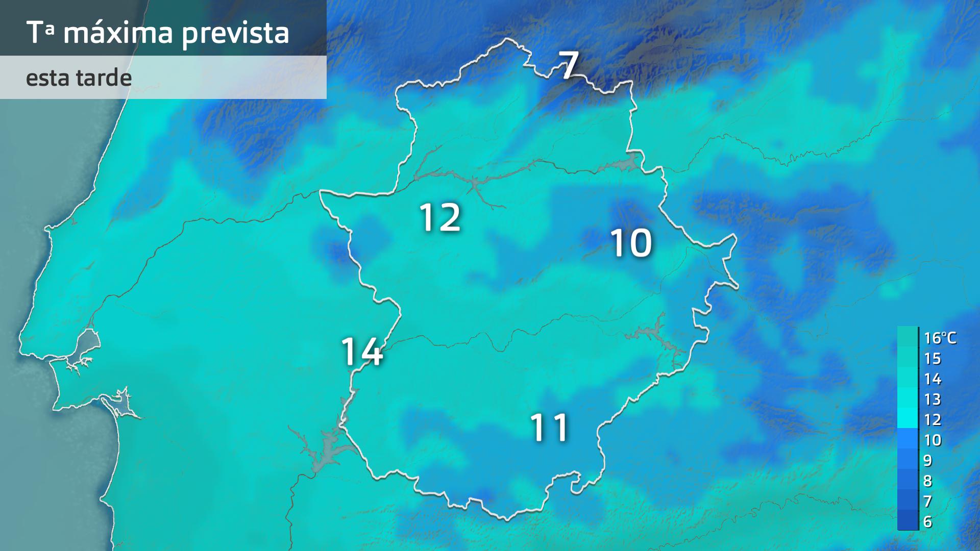 Temperatura máxima prevista para hoy lunes 26 de febrero