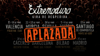 Imagen de los conciertos de la gira aplazados por el coronavirus