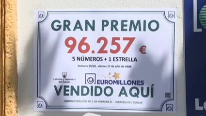 Número premiado del Euromillones en Herrera del Duque