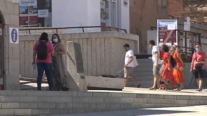 Turistas en Cáceres