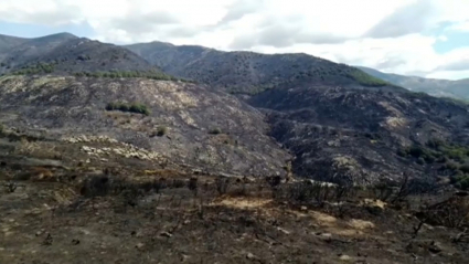 Incendio en el norte de Extremadura