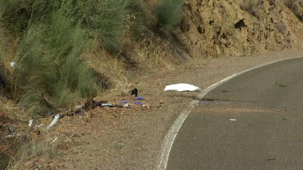 Accidente de moto en Alange