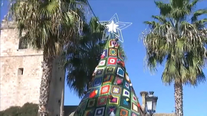 Árbol navideño de ganchillo de Aldea del Cano