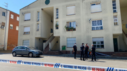 Agentes de la Policía Nacional desplegados en la zona del tiroteo