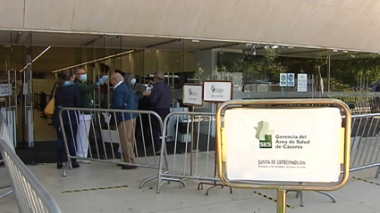 Centro de vacunación masiva en Cáceres en el Palacio de Congresos