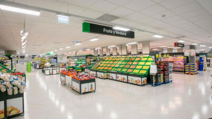 Interior de una tienda de Mercadona