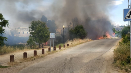 Imagen del incendio del sábado