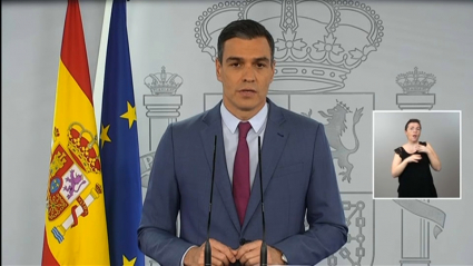 Sánchez en una declaración institucional