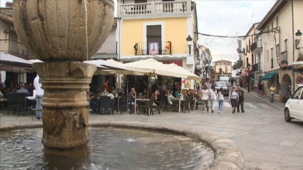 Imagen desde la fuente de la plaza