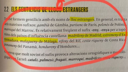 Fragmento del libro de texto que ha generado la polémica