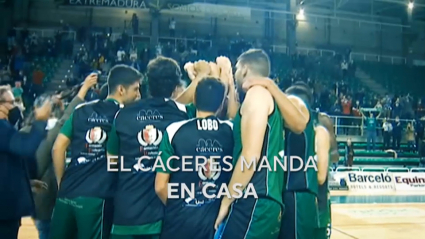 El Cáceres Patrimonio celebra la victoria ante Girona