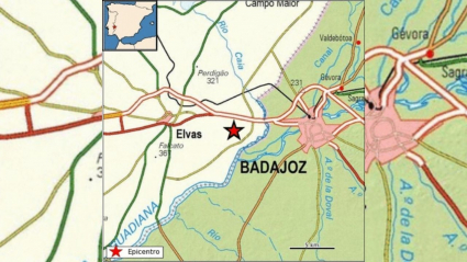 Mapa del lugar del terremoto