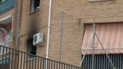 Vivienda incendiada en Jaraíz de la Vera