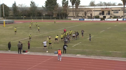 Imagen de un partido del CAR Cáceres esta temporada