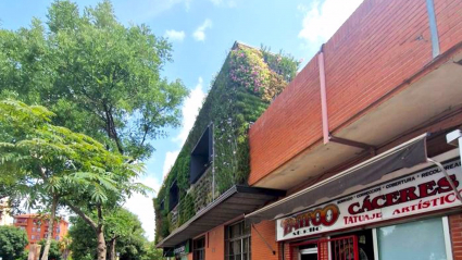 Jardín vertical estación de autobuses de Cáceres